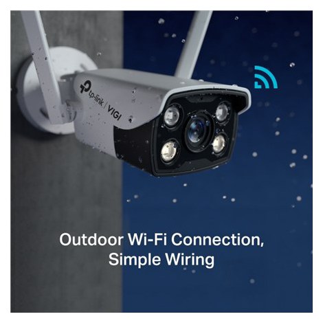 TP-LINK | VIGI 4MP Outdoor Full-Color Wi-Fi Network Camera | VIGI C340-W | month(s) | Bullet | 4 MP | 4 mm | IP66 | H.265+/H.265 - 3